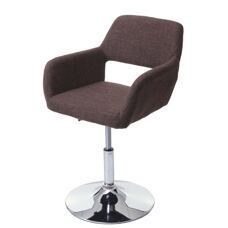 Esszimmerstuhl Altena Retro III ~ Stoff/Textil, braun