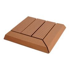 WPC Eck-Gartenfliese Rhone + Abschluss Premium Ecke links