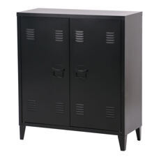 Metallschrank Kommode Oripää 90x80x33cm Schwarz