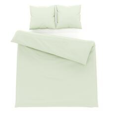 Bettwäsche 3-teilig 65 x 65 cm + 200 x 210 cm lindengrün