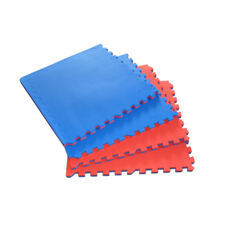 Bodenmatte 61 x 61 x 2 cm blau rot 4er Set