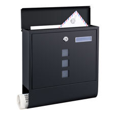 Briefkasten Sanitz 34x31x10cm Stahl Anthrazit