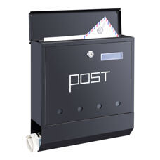 Briefkasten Binau 34x31x10cm Stahl Anthrazit