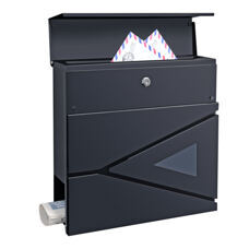 Briefkasten Schönburg 37x37x11cm Stahl Anthrazit