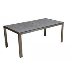 Granittisch 180 cm mit Edelstahl