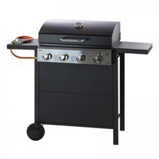 Gasgrill Grillwagen Texas 4X, 4 Brenner, Grillrost 59x35 cm, 12 kW m. Ablagen