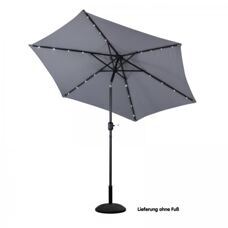 Alu-Sonnenschirm Triest Solar / LED anthrazit