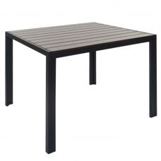 Gartentisch Esszimmertisch WPC-Tischplatte 76x90x90cm ~ braun