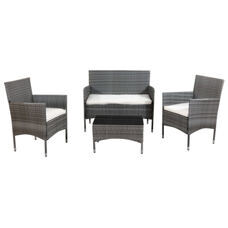 Gartenset MALIA Rattan grau