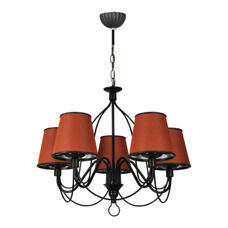 Kronleuchter Hatfield 5xE27 Orange