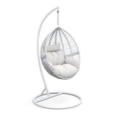 Hängesessel mit Gestell PANAMA weiss/weiss