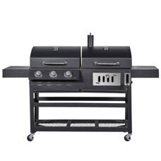 Kombigrill Gas 3+1 Brenner und Holzkohle BBQ