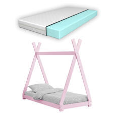Kinderbett Onejda 70x140 cm mit Matratze Rosa