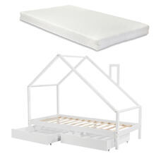 Kinderbett Assling mit 2 Schubkasten und Matratze 90x200cm