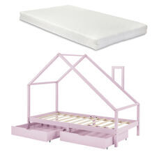 Kinderbett Assling mit 2 Schubkasten und Matratze 90x200cm