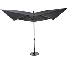 Luxus-Sonnenschirm 3x3m (Ø4.24m) Polyester Alu 10kg anthrazit