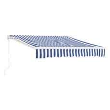 Gelenkarmmarkise Bitonto 250x200cm mit Handkurbel Blau/Weiss