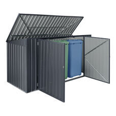 Mülltonnenbox Grebin für 3 Tonnen 237 x 101 cm Dunkelgrau