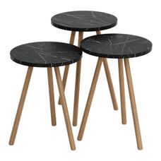 Beistelltisch Set Hjørring im 3er Set Rund 49xØ34cm