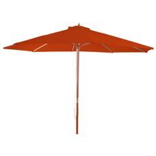 Sonnenschirm Florida Marktschirm Ø3.5m Holz terracotta