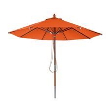 Sonnenschirm JAM-C57 Holz rund Ø3m Seilzug terracotta