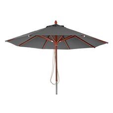 Sonnenschirm JAM-C57 Holz rund Ø4m Seilzug anthrazit