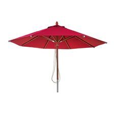 Sonnenschirm JAM-C57 Holz rund Ø4m Seilzug bordeaux