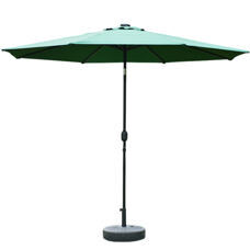 Sonnenschirm mit LED 300 cm grün