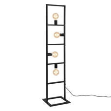 Stehlampe Plauen 142x31x31cm Max 60W 4xE27 Schwarz