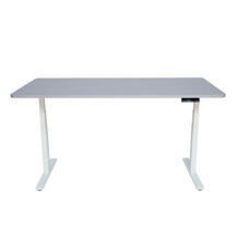 Schreibtisch Stehpult elektrisch grau/weiss 160 x 80 cm