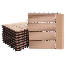 WPC Gartenfliese Rhone + Abschluss Holzoptik 1m2 Premium waagrecht