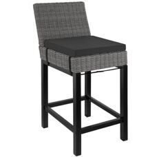Rattan Barstuhl Latina grau
