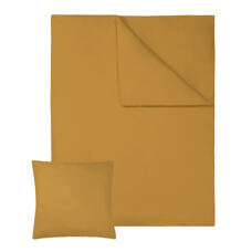 4 Bettwäsche-Sets 200x135cm Baumwolle braun