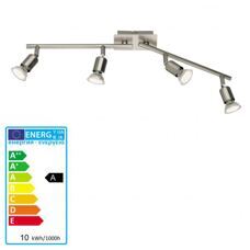 LED Deckenspot Deckenlampe nickel matt, 4 flammig