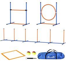 Agility-Set 4-teilig höhenverstellbar Hundetraining Orange