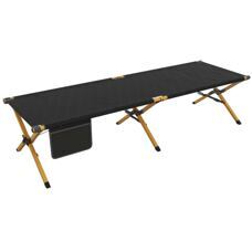 Sonnenliege klappbar 196x64x45cm Seitentasche Schwarz