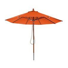 Sonnenschirm JAM-C57 Holz rund Ø3m Seilzug terracotta