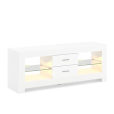TV Möbel LED ZOYA 130 x 35 x 50 cm weiss