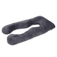 Schwangerschaftskissen Stillkissen U-Form 140 x 70 cm anthrazit
