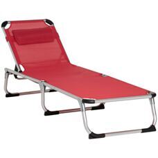 Liegestuhl 5-fach verstellbare ergonomisch Rot
