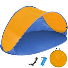 Pop-Up Strandmuschel, blau/orange