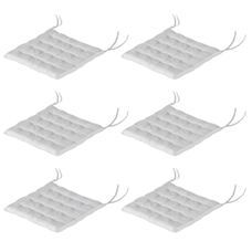 Sitzkissen 6er-Set für Indoor & Outdoor 40x40x4cm Hellgrau