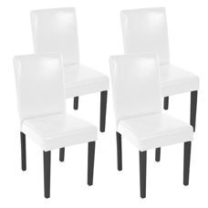 4x Esszimmerstuhl Littau weiss dunkle Beine