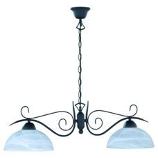 Deckenlampe im Landhausstil Alabaster rostfarben