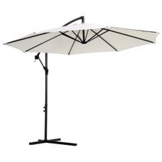 Ampelschirm Sonnenschirm D:300cm mit Handkurbel creme
