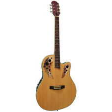 Roundback Elektro-Akustik Gitarre Natur