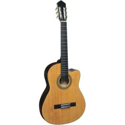Klassische Gitarre mit Tonabnehmer 4 Band EQ - Cutaway Natur