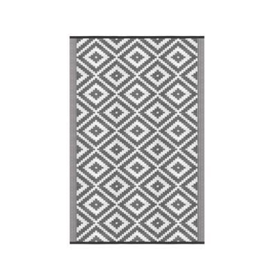 Outdoor Teppich KALUA 180 x 120 cm grau/weiss