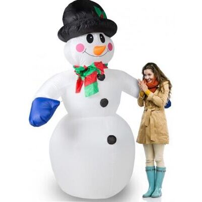 Aufblasbarer Schneemann 240cm beleuchtet XXL