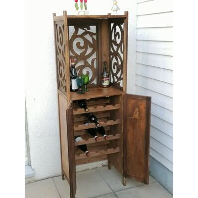 Weinregal für 20 Flaschen Shabby Barschrank Upcycling